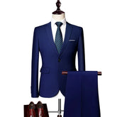 Wedding Suits For Men Elegant Blazers Set 3 Pieces Luxury Business Formal Vest Pants Full Coats Jackets